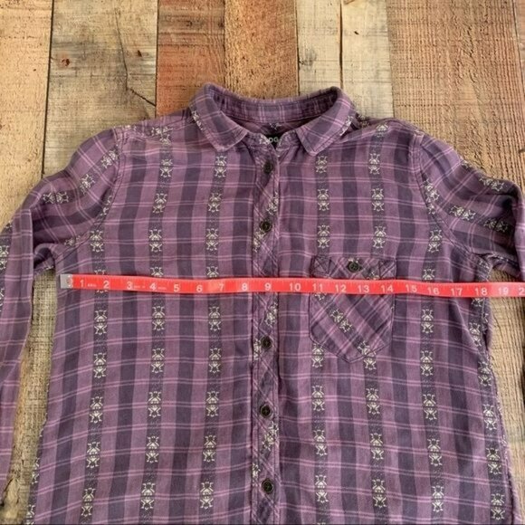 BDG womens purple and white long sleeve button up -  XS - Picture 2 of 7